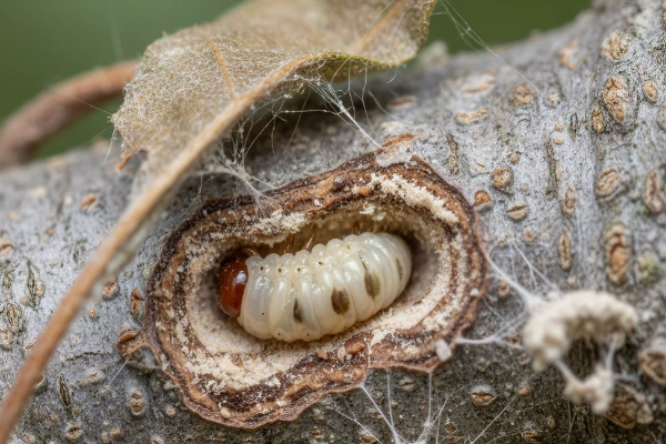 نشانه های حضور سوسکو در باغ پسته